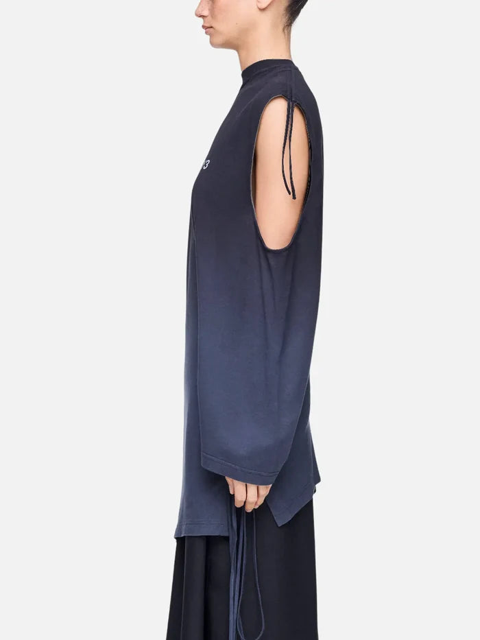 Y-3 Y-3 Dip Dye Cinched Drape T-Shirt - Black - T-Shirts T-SHIRT