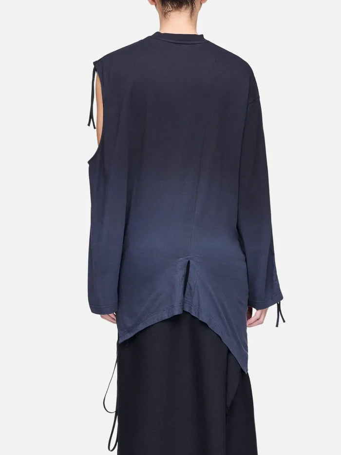 Y-3 Y-3 Dip Dye Cinched Drape T-Shirt - Black - T-Shirts T-SHIRT