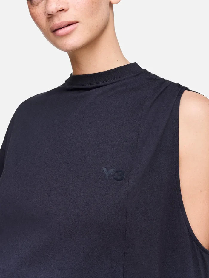 Y-3 Y-3 Dip Dye Cinched Drape T-Shirt - Black - T-Shirts T-SHIRT