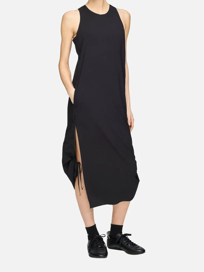 Y-3 Y-3 Racer Midi Dress - Black - Dresses ELBİSE