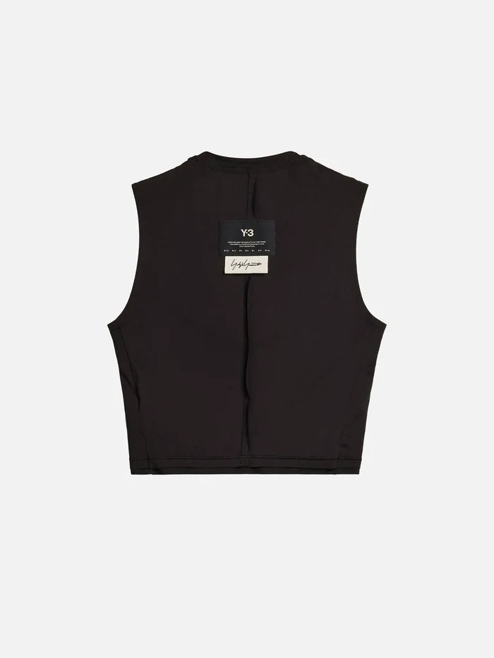Y-3 Y-3 Running Cropped Tank Top - Black - Tank Tops ATLET