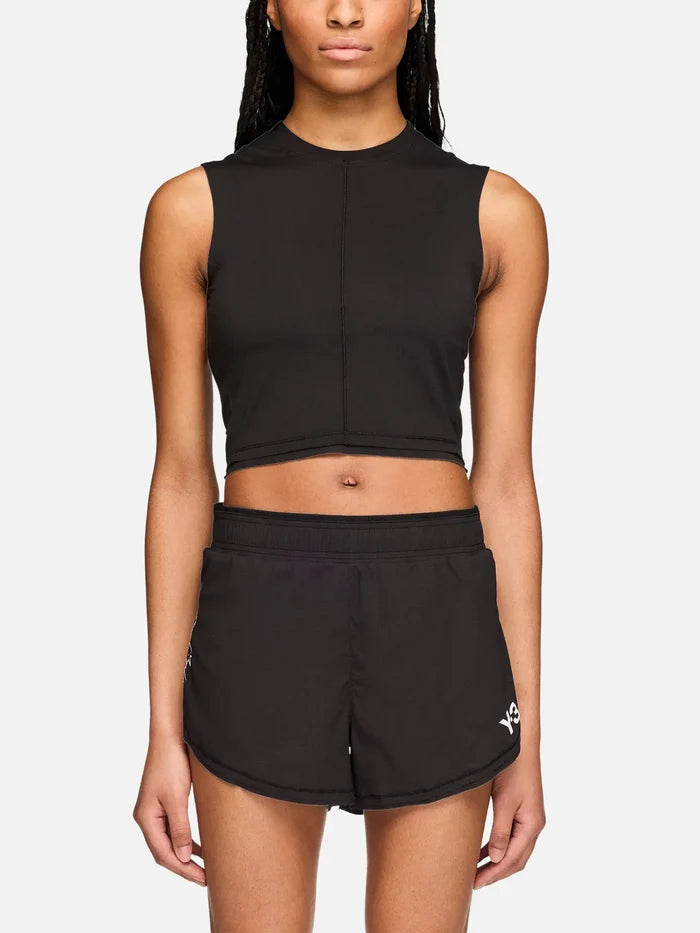 Y-3 Y-3 Running Cropped Tank Top - Black - Tank Tops ATLET