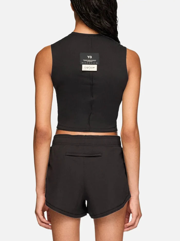 Y-3 Y-3 Running Cropped Tank Top - Black - Tank Tops ATLET