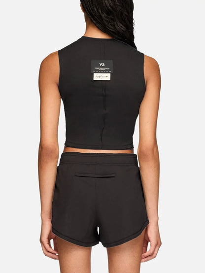 Y-3 Y-3 Running Cropped Tank Top - Black - Tank Tops ATLET
