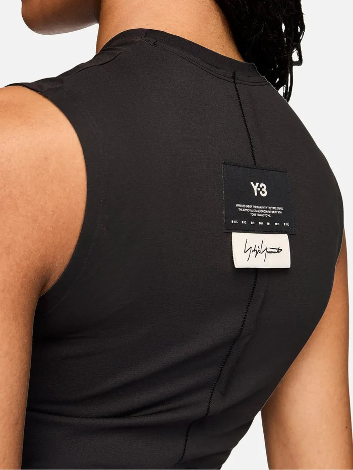 Y-3 Y-3 Running Cropped Tank Top - Black - Tank Tops ATLET