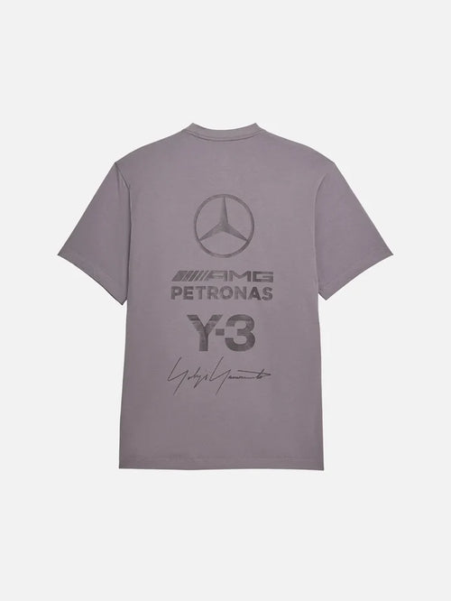 Y-3 Y-3 x F1 Mercedes Engineered Logo SS Tee - Granite - T-Shirts T-SHIRT