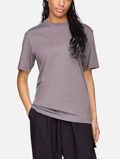 Y-3 Y-3 x F1 Mercedes Engineered Logo SS Tee - Granite - T-Shirts T-SHIRT