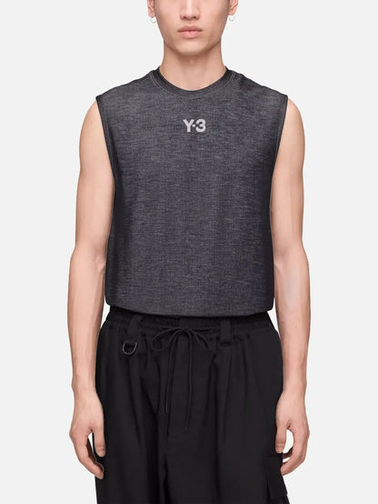 Y-3 Y-3 x F1 Mercedes Engineered Tank - Black/Solid Grey - Tank Tops ATLET