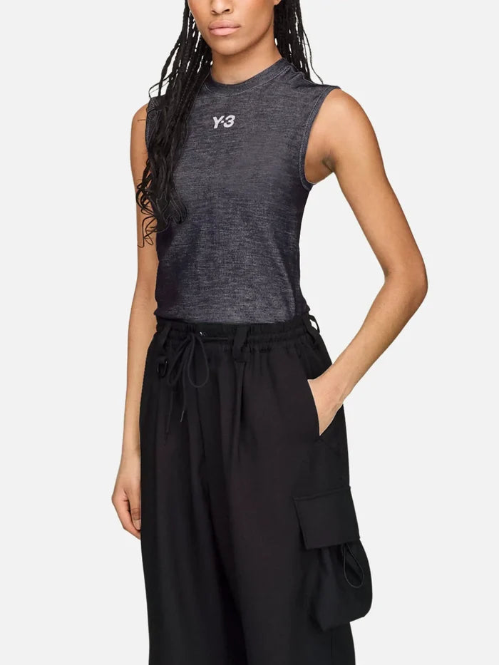 Y-3 Y-3 x F1 Mercedes Engineered Tank - Black/Solid Grey - Tank Tops ATLET