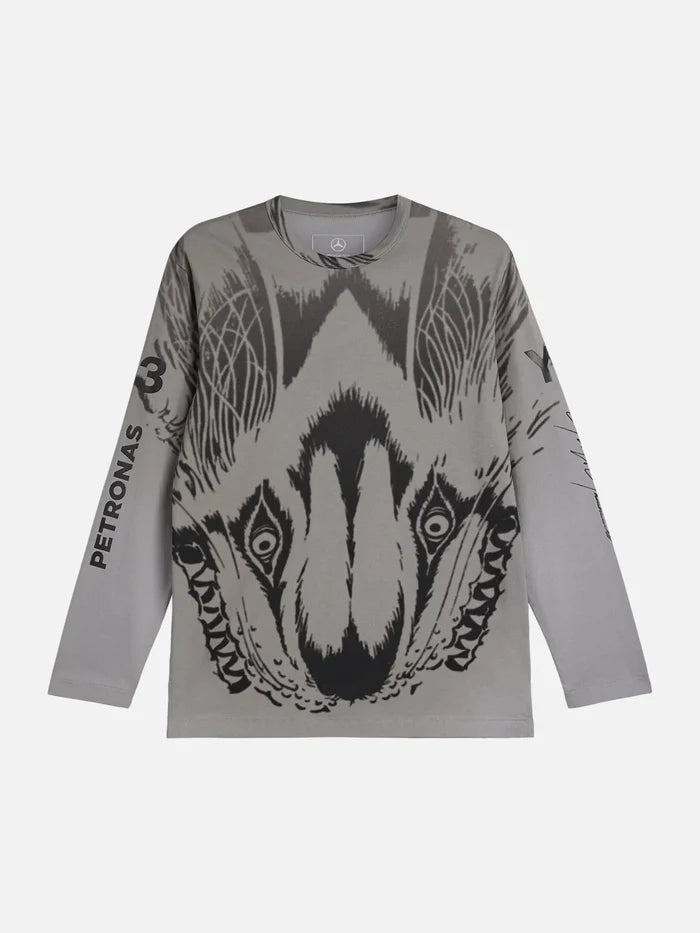 Y-3 Y-3 x F1 Mercedes Wolf LS Tee - Black - T-Shirts T-SHIRT