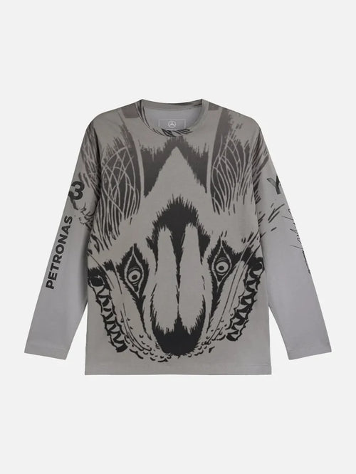 Y-3 Y-3 x F1 Mercedes Wolf LS Tee - Black - T-Shirts T-SHIRT