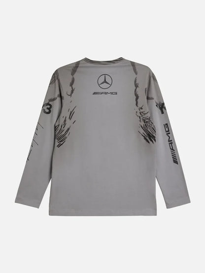 Y-3 Y-3 x F1 Mercedes Wolf LS Tee - Black - T-Shirts T-SHIRT