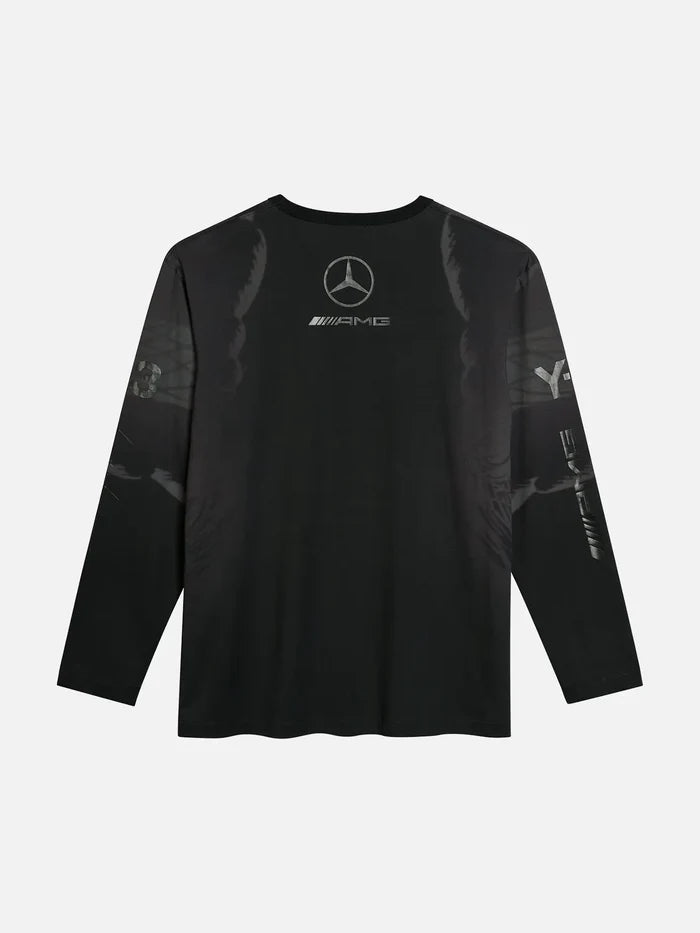 Y-3 Y-3 x F1 Mercedes Wolf LS Tee - Black - T-Shirts T-SHIRT