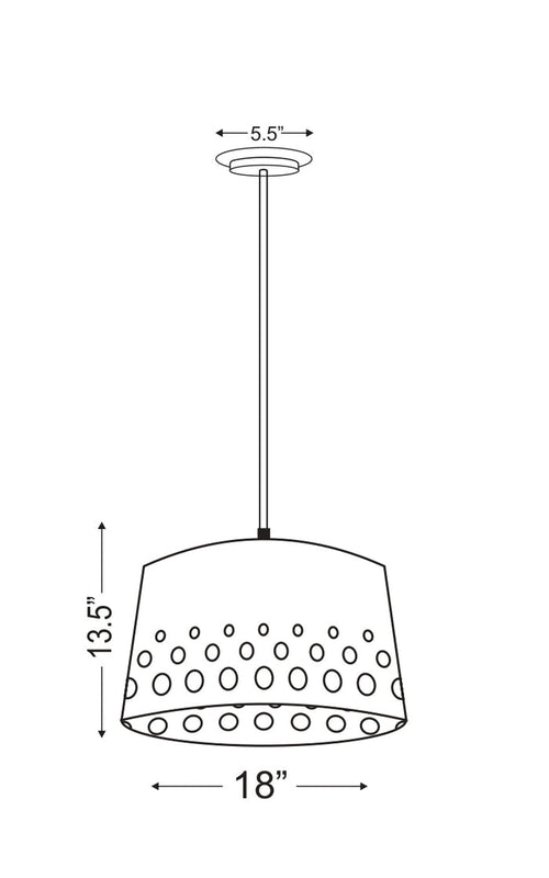 Chandelier Z-Lite 6014-18MB Matte Black Katie 1 Light Chandelier Z-Lite