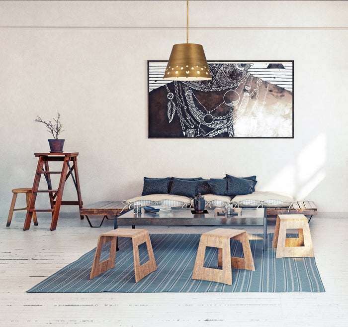 Chandelier Z-Lite 6014-18RB Rubbed Brass Katie 1 Light Chandelier Z-Lite