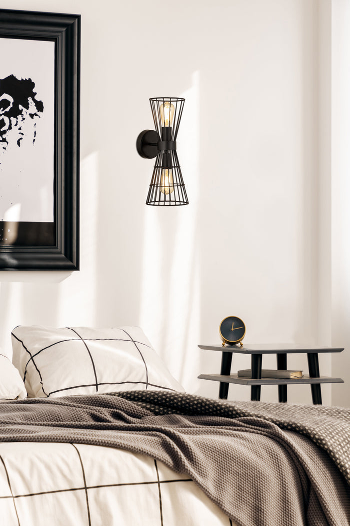 Wall Sconce Z-Lite 6015-2S-MB Matte Black Alito 2 Light Wall Sconce Z-Lite