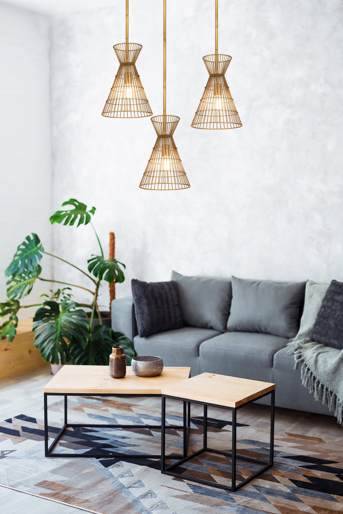 Pendant Z-Lite 6015MP-RB Rubbed Brass Alito 1 Light Pendant Z-Lite