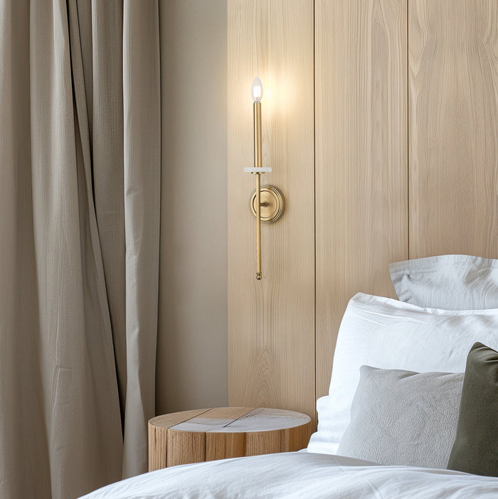 Wall Sconce Z-Lite 6100-1S-MGLD Mordern Gold Gaultier 1 Light Wall Sconce Z-Lite