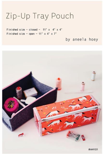 Zip Up Tray Pouch Pattern --- Aneela Hoey
